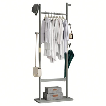 Solid Wood Coat Rack Hanger 23.6x11x64.1in Friendly Easy Assembly Stylish For Bedroom Entrance Living Room