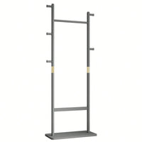 Solid Wood Coat Rack Hanger 23.6x11x64.1in Friendly Easy Assembly Stylish For Bedroom Entrance Living Room