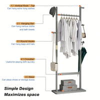 Solid Wood Coat Rack Hanger 23.6x11x64.1in Friendly Easy Assembly Stylish For Bedroom Entrance Living Room