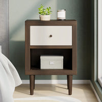 Elegant 1-Drawer Nightstand With Modern Design And Ample Storage Space For Bedroom Decor