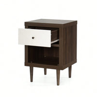 Elegant 1-Drawer Nightstand With Modern Design And Ample Storage Space For Bedroom Decor