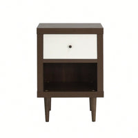 Elegant 1-Drawer Nightstand With Modern Design And Ample Storage Space For Bedroom Decor