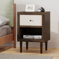 Elegant 1-Drawer Nightstand With Modern Design And Ample Storage Space For Bedroom Decor