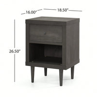 Elegant 1-Drawer Nightstand With Modern Design And Ample Storage Space For Bedroom Decor