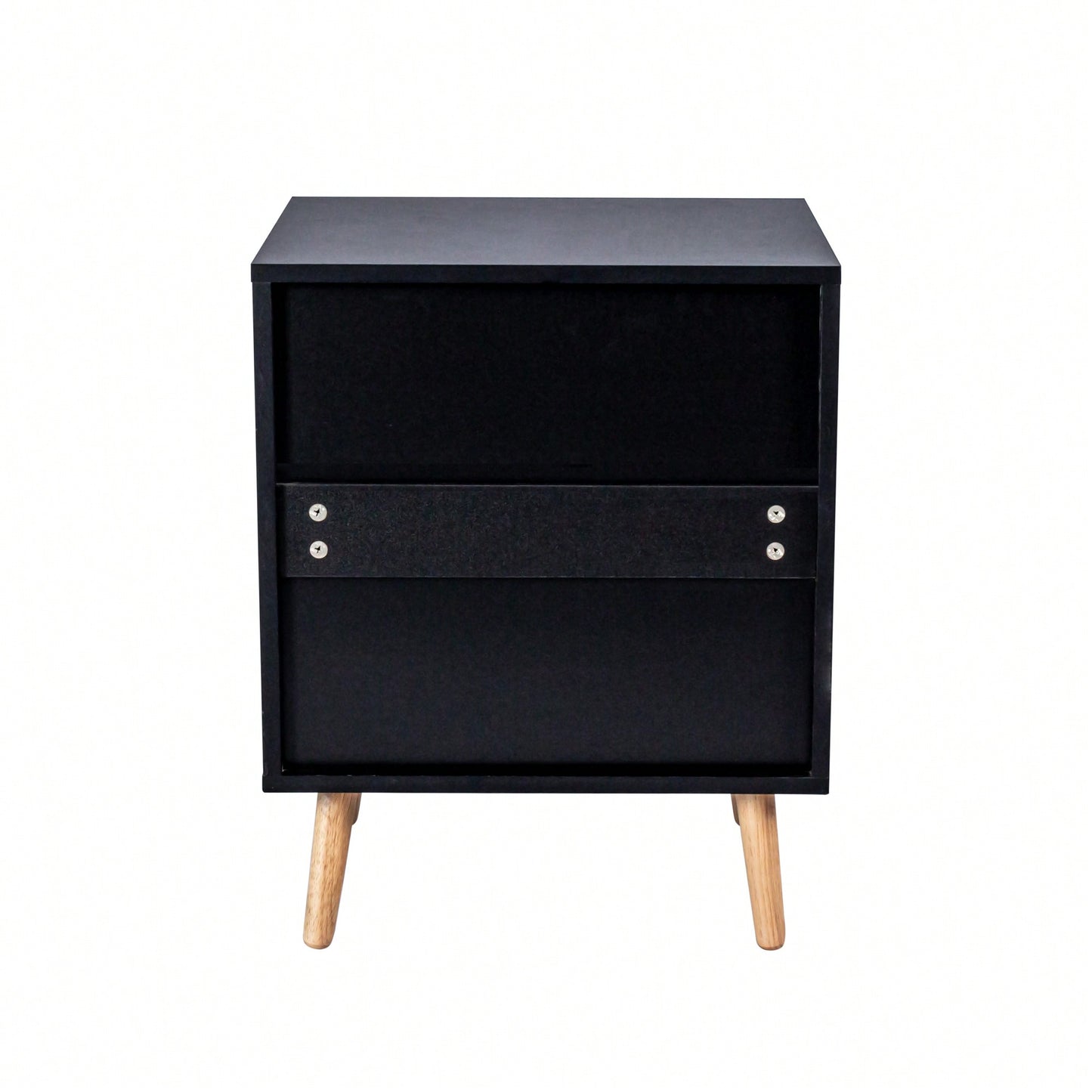 Handcrafted Rattan 2-Drawer Nightstand For Bedroom And Living Room, Stylish End Table With Decorative Storage Drawers