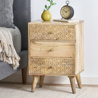 3 Drawer Bedside Table With Modern Design And Ample Storage Space