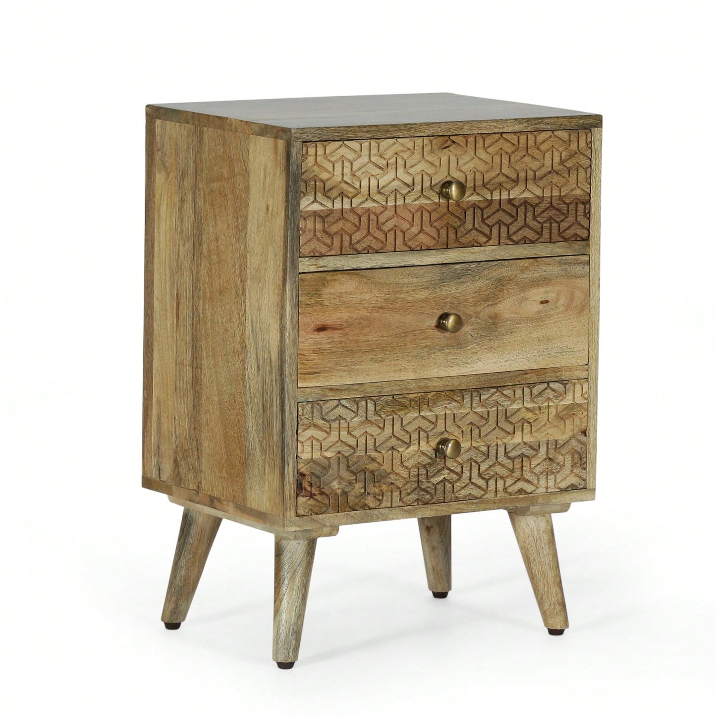 3 Drawer Bedside Table With Modern Design And Ample Storage Space