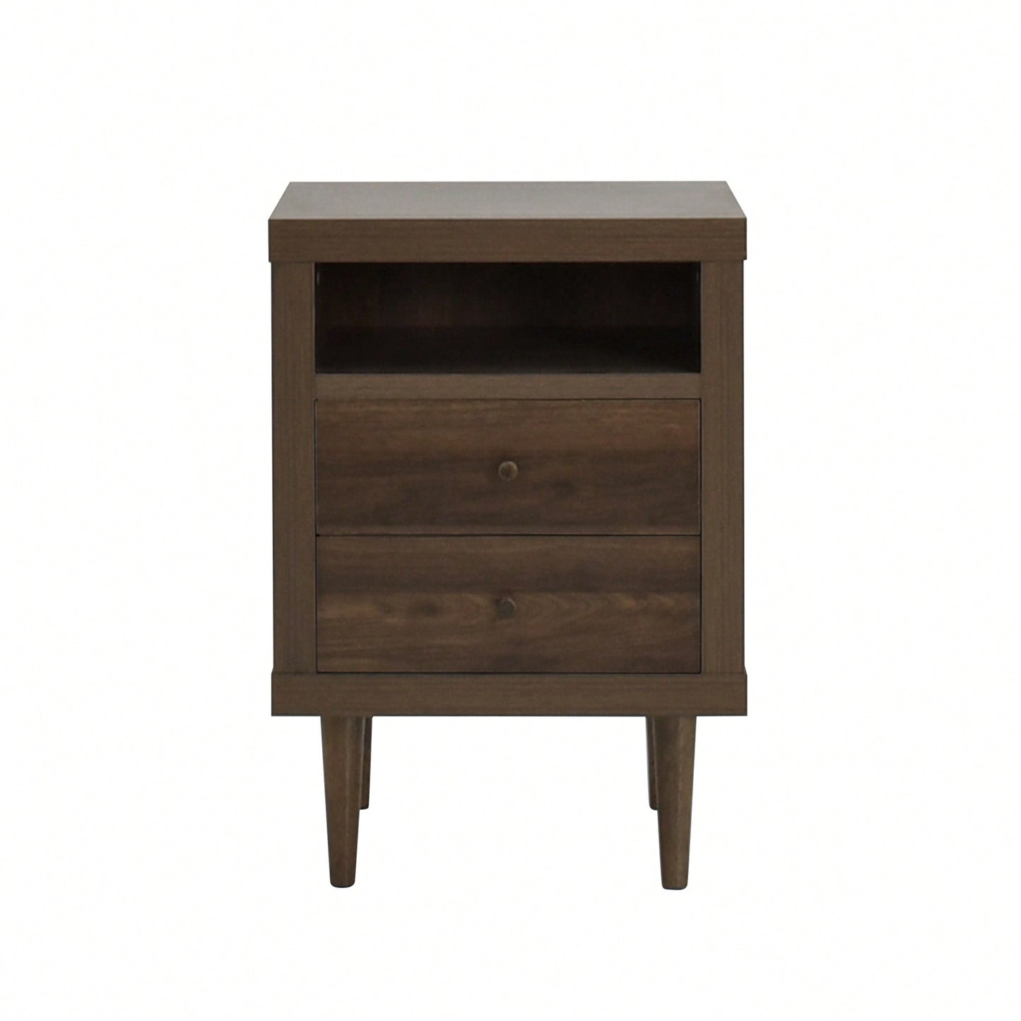 Elegant 2-Drawer Nightstand For Bedroom Storage And Organization