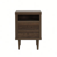 Elegant 2-Drawer Nightstand For Bedroom Storage And Organization