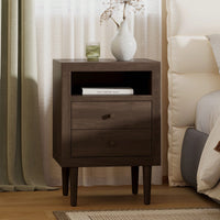 Elegant 2-Drawer Nightstand For Bedroom Storage And Organization