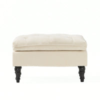 28 Inch Pillow Top Storage Ottoman For Living Room And Bedroom Decor