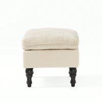28 Inch Pillow Top Storage Ottoman For Living Room And Bedroom Decor