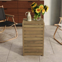 C-Shape Brown End Table For Living Room Modern Accent Furniture