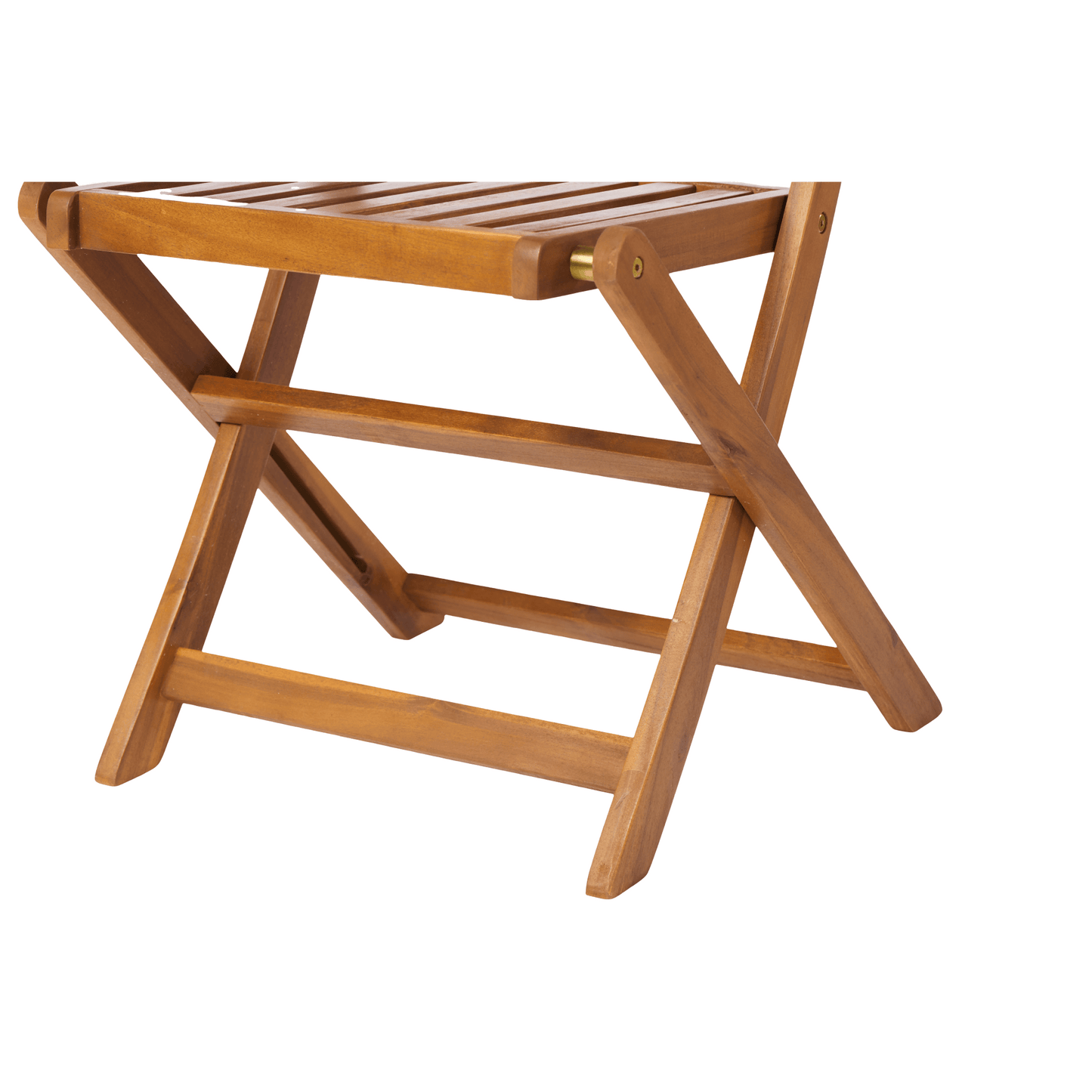 Acacia Wood Bistro Set With Folding Chairs And Coffee Table For Garden Balcony Patio