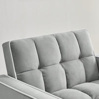 Versatile Grey Sofa Bed Chair With Adjustable Backrest For Modern Living Spaces, Folds Into Single Bed Or Recliner