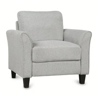 Stylish Gray Single Sofa With Armrests For Cozy Living Room Seating