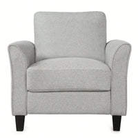 Stylish Gray Single Sofa With Armrests For Cozy Living Room Seating