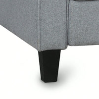 Stylish Gray Single Sofa With Armrests For Cozy Living Room Seating