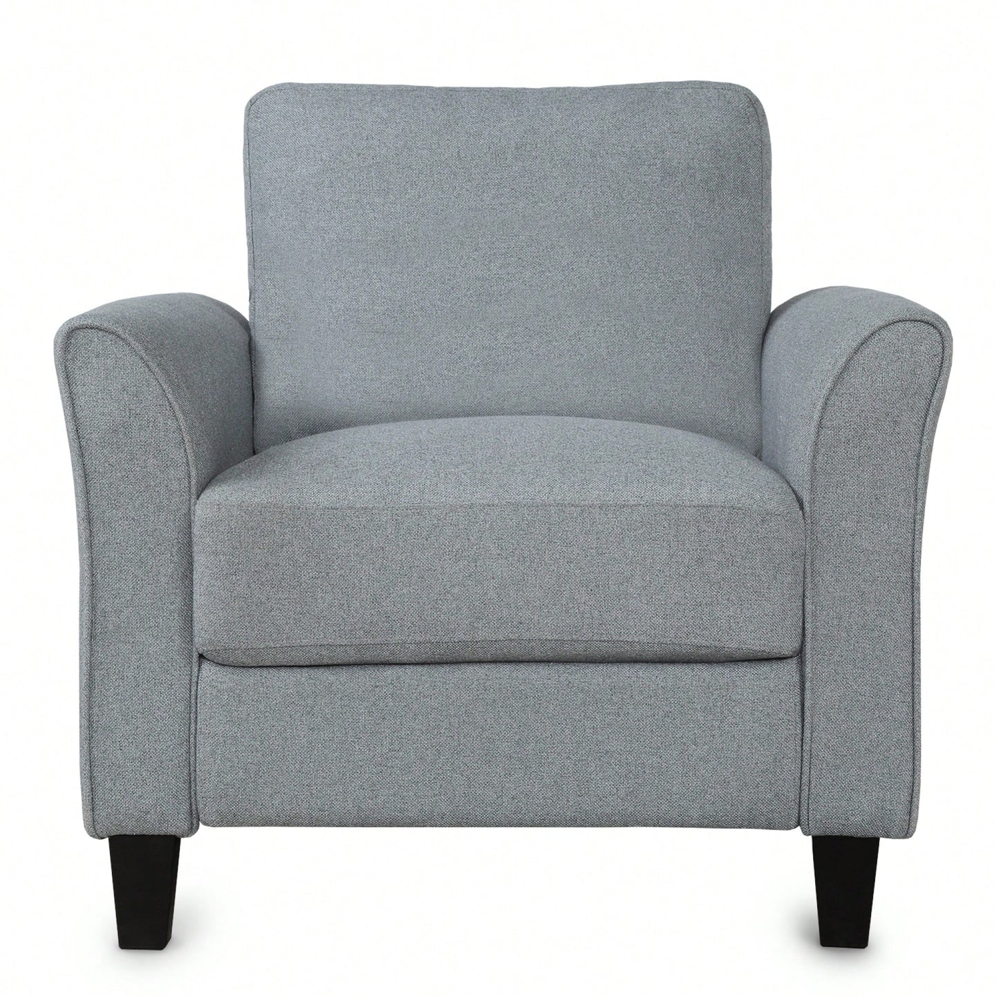 Stylish Gray Single Sofa With Armrests For Cozy Living Room Seating