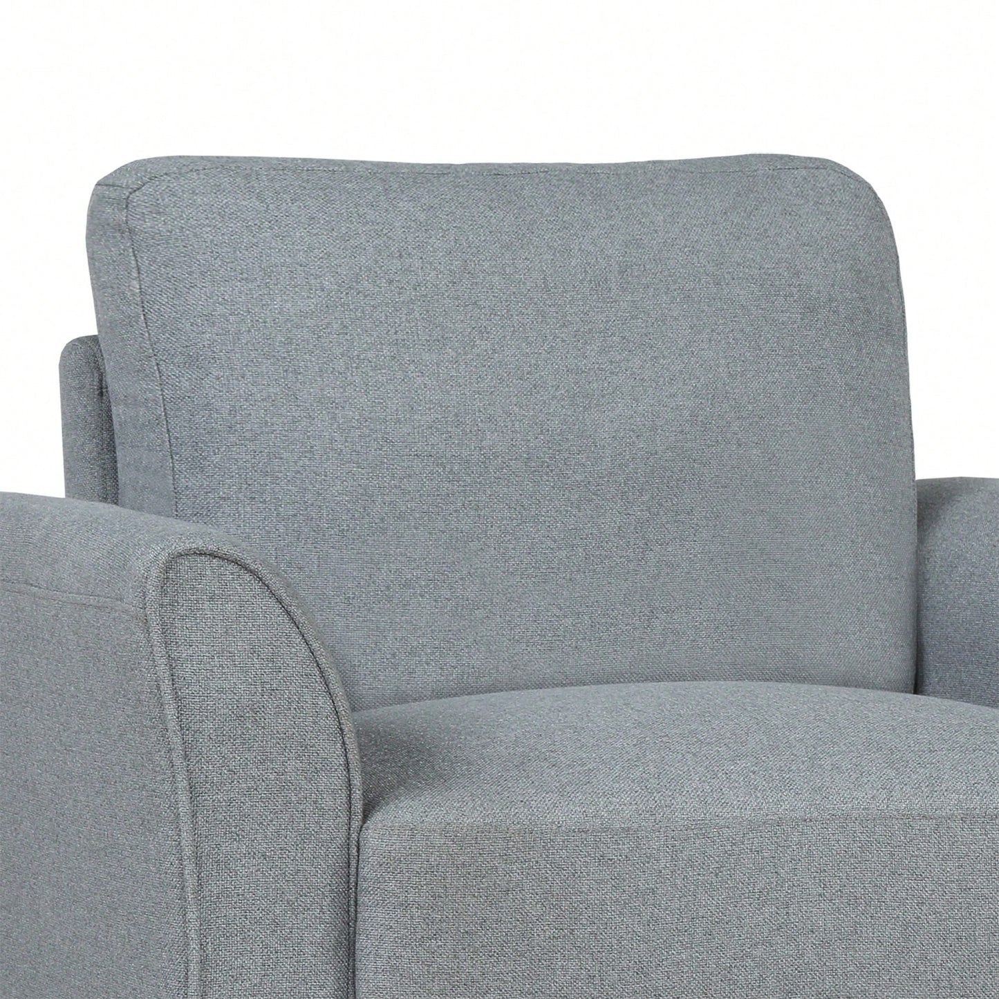 Stylish Gray Single Sofa With Armrests For Cozy Living Room Seating