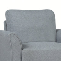 Stylish Gray Single Sofa With Armrests For Cozy Living Room Seating