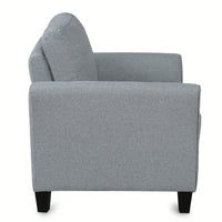 Stylish Gray Single Sofa With Armrests For Cozy Living Room Seating