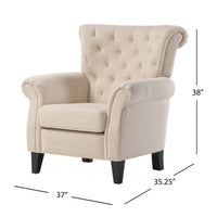 Elegant Tufted Accent Chair For Living Room Or Bedroom Decor