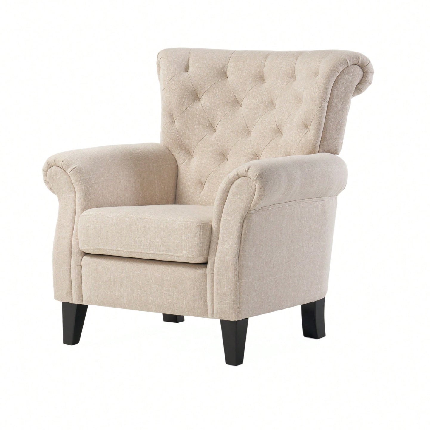 Elegant Tufted Accent Chair For Living Room Or Bedroom Decor