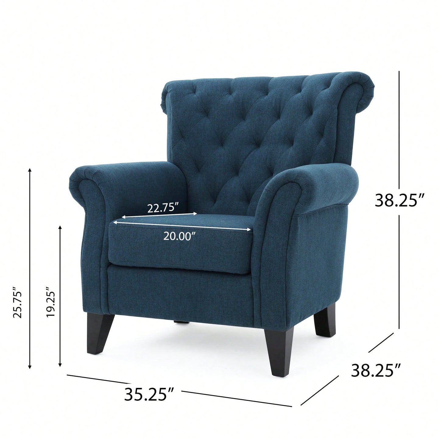 Elegant Tufted Accent Chair For Living Room Or Bedroom Decor