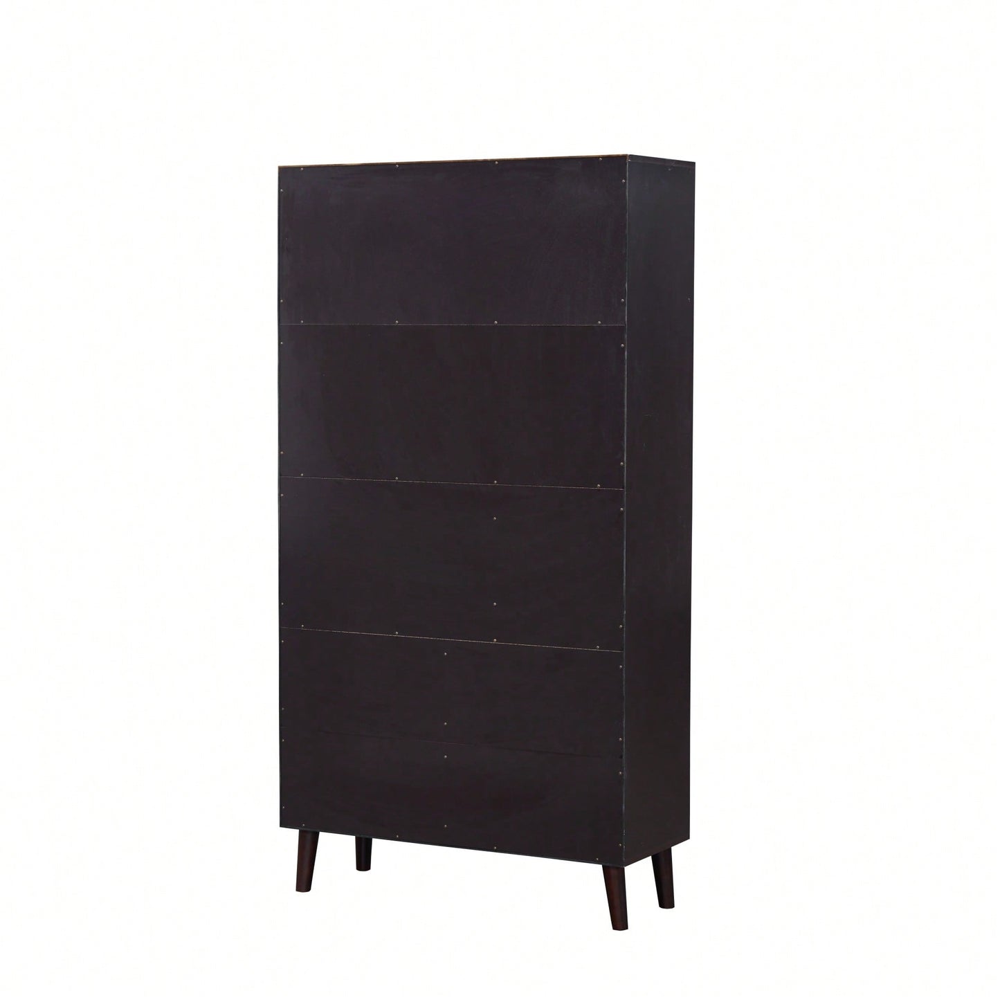 67 Inch Tall 3-Tier Bookcase With Doors For Stylish Storage And Organization In Coffee Finish