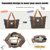 Expandable 3 Piece Softside Luggage Set With Lightweight Spinner Suitcase And Duffel Bag For Travel