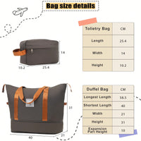 Expandable 3 Piece Softside Luggage Set With Lightweight Spinner Suitcase And Duffel Bag For Travel