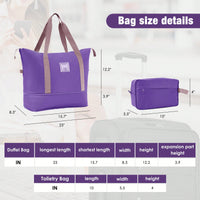 Expandable 3 Piece Softside Luggage Set With Lightweight Spinner Suitcase And Duffel Bag For Travel