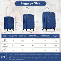 Expandable 3 Piece Softside Luggage Set With Lightweight Spinner Suitcase And Duffel Bag For Travel