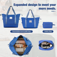 Expandable 3 Piece Softside Luggage Set With Lightweight Spinner Suitcase And Duffel Bag For Travel
