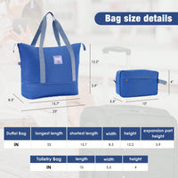 Expandable 3 Piece Softside Luggage Set With Lightweight Spinner Suitcase And Duffel Bag For Travel
