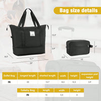 Expandable 3 Piece Softside Luggage Set With Lightweight Spinner Suitcase And Duffel Bag For Travel