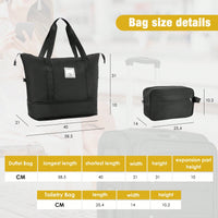 Expandable 3 Piece Softside Luggage Set With Lightweight Spinner Suitcase And Duffel Bag For Travel
