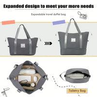 Expandable 3 Piece Softside Luggage Set With Lightweight Spinner Suitcase And Duffel Bag For Travel