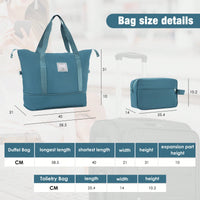 Expandable 3 Piece Softside Luggage Set With Lightweight Spinner Suitcase And Duffel Bag For Travel