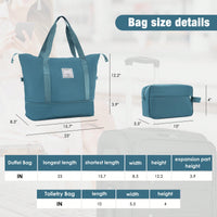 Expandable 3 Piece Softside Luggage Set With Lightweight Spinner Suitcase And Duffel Bag For Travel