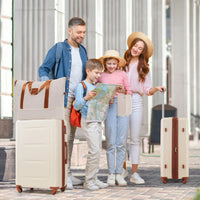 Expandable 2 Piece Lightweight Luggage Set With Spinner Wheels And TSA Lock 20 Inch And 28 Inch Suitcases