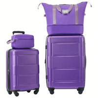 Expandable 2 Piece Lightweight Luggage Set With Spinner Wheels And TSA Lock 20 Inch And 28 Inch Suitcases