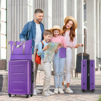 Expandable 2 Piece Lightweight Luggage Set With Spinner Wheels And TSA Lock 20 Inch And 28 Inch Suitcases