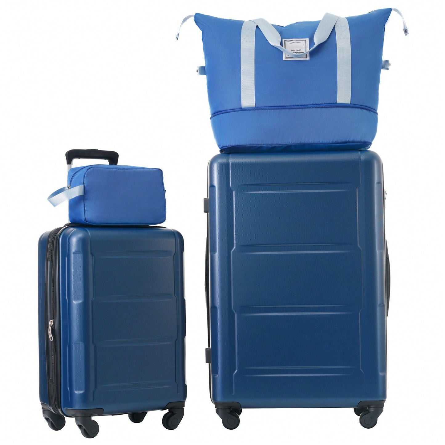 Expandable 2 Piece Lightweight Luggage Set With Spinner Wheels And TSA Lock 20 Inch And 28 Inch Suitcases
