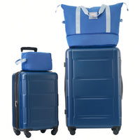 Expandable 2 Piece Lightweight Luggage Set With Spinner Wheels And TSA Lock 20 Inch And 28 Inch Suitcases