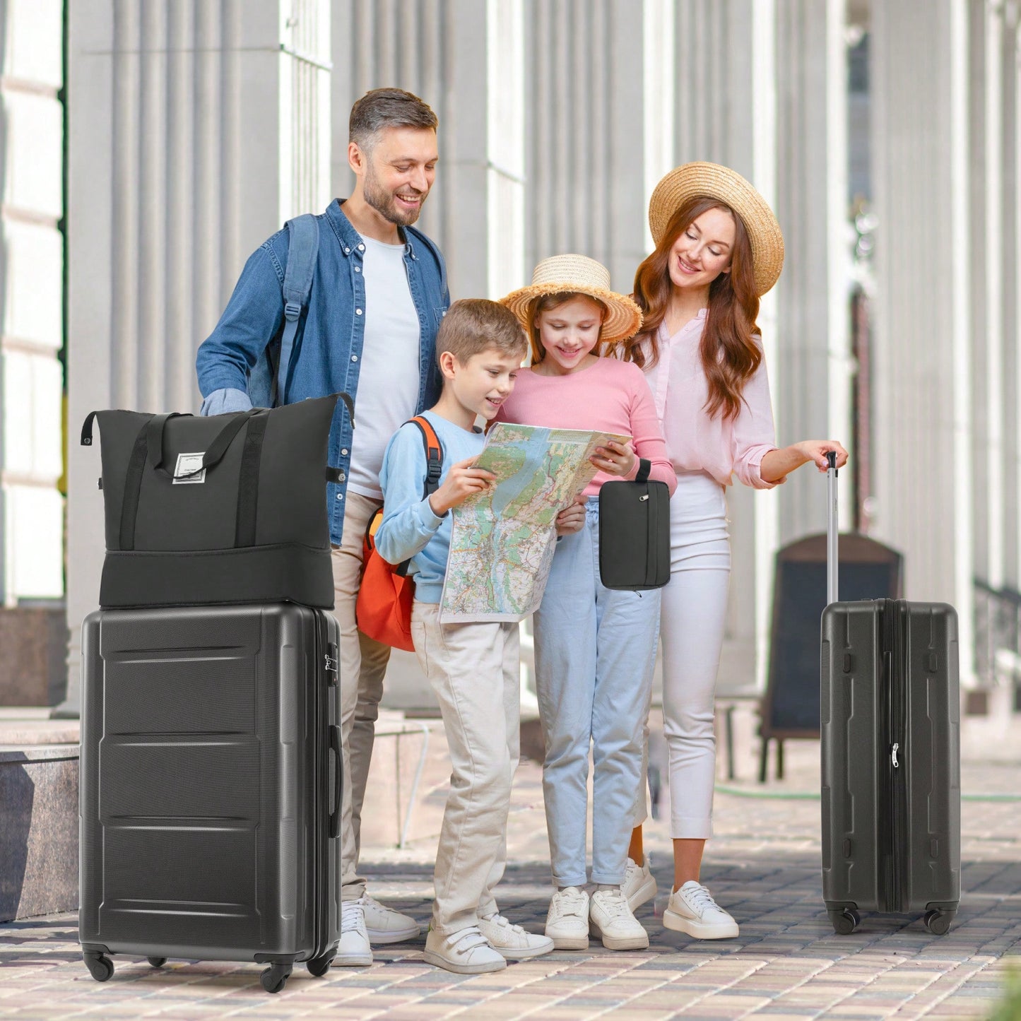 Expandable 2 Piece Lightweight Luggage Set With Spinner Wheels And TSA Lock 20 Inch And 28 Inch Suitcases