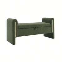 Cozy Upholstered Bed End Bench With Storage And Arms For Living Room Bedroom Dorm Stylish Teddy Grey Footrest And Vanity Stool