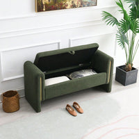 Cozy Upholstered Bed End Bench With Storage And Arms For Living Room Bedroom Dorm Stylish Teddy Grey Footrest And Vanity Stool