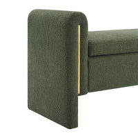 Cozy Upholstered Bed End Bench With Storage And Arms For Living Room Bedroom Dorm Stylish Teddy Grey Footrest And Vanity Stool